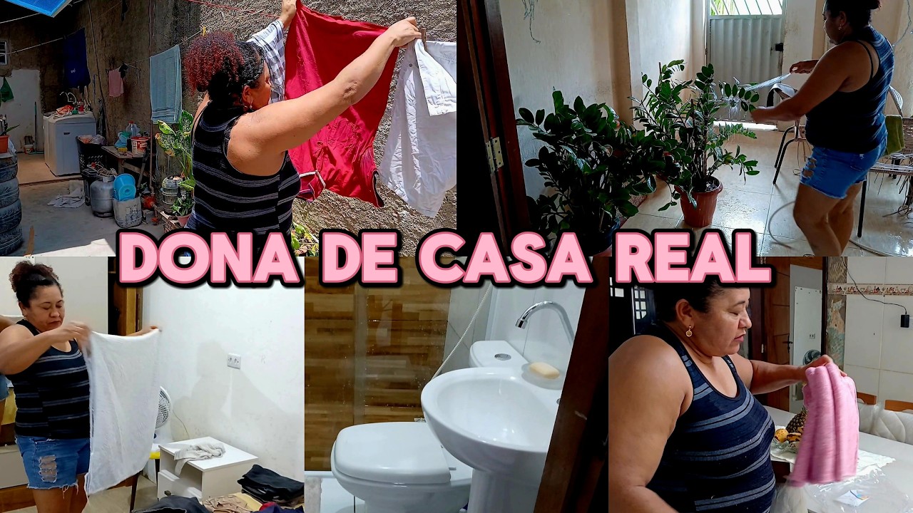 Rotina de Dona de Casa: Lavanderia Área e Banheiro Brilhando! ✨