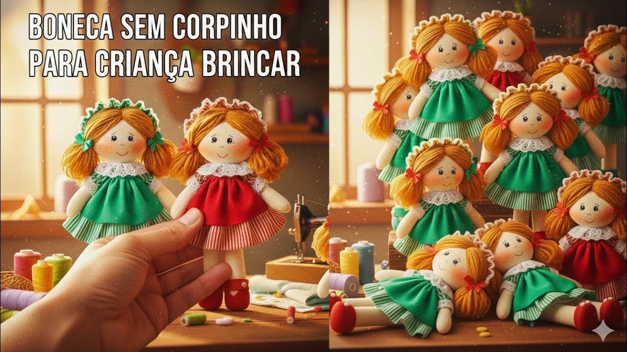 faço muitas e vendo todas - boneca sem corpinho pra iniciantes 