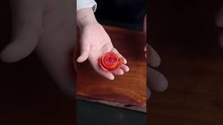 Here s a tutorial on cutting roses from tomatoes for everyone. If you like it save it #Kni