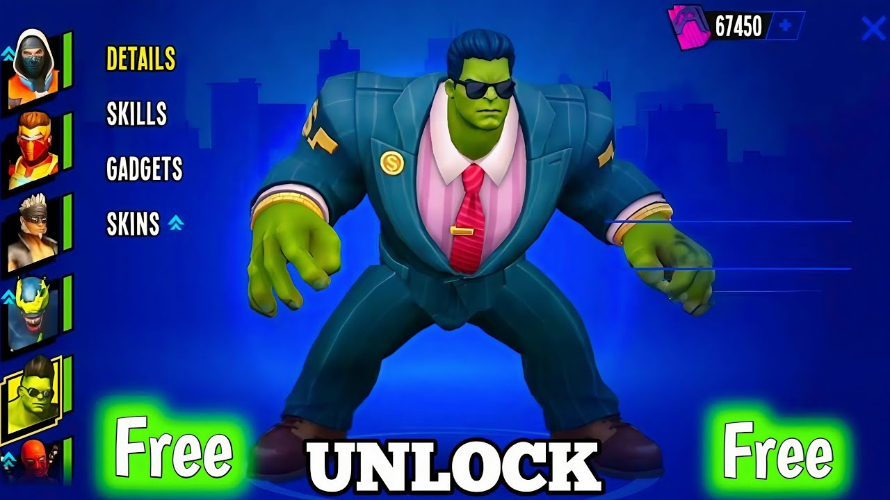 Finally Hulk premium skin unlock free || spider Fighter 3