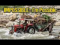 Village Life at the Edge of Pakistan | Heavy Tractor Crosses Mountain River | GB Last Point