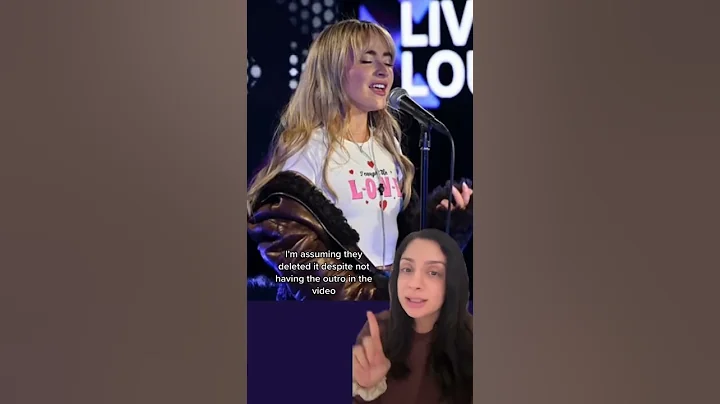 Sabrina Carpenter's Latest Outro For "Nonsense" At BBC Radio 1's Live Lounge Gets Backlash!