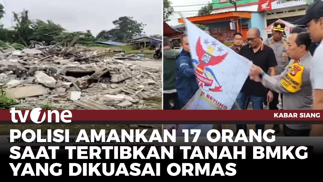 Petugas Gabungan Robohkan Bangunan Milik Ormas Tak Berizin di Tangsel | Kabar Siang tvOne