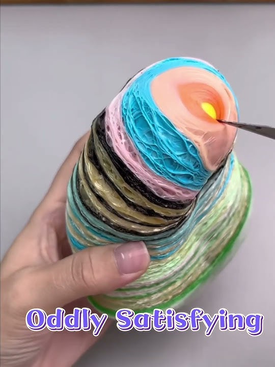 Guess how many layers? #asmr #shorts  #oddlysatisfying #satisfying #tapeball