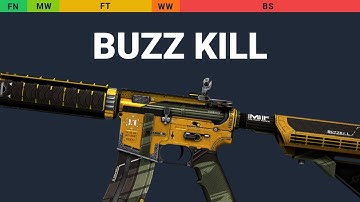 M4A4 Buzz Kill - Skin Float And Wear Preview