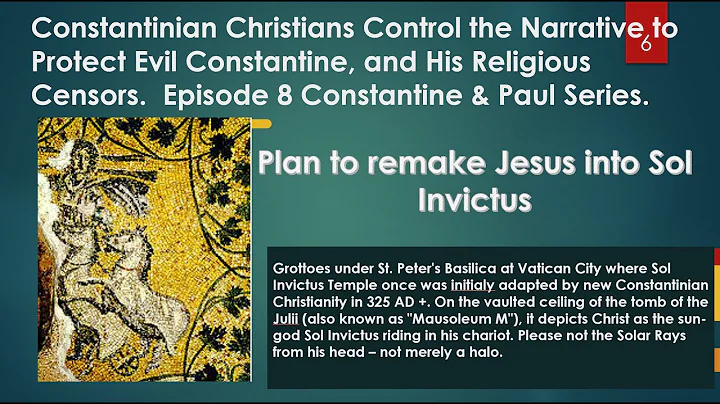 Constantinian Christians Control the Narrative to ...