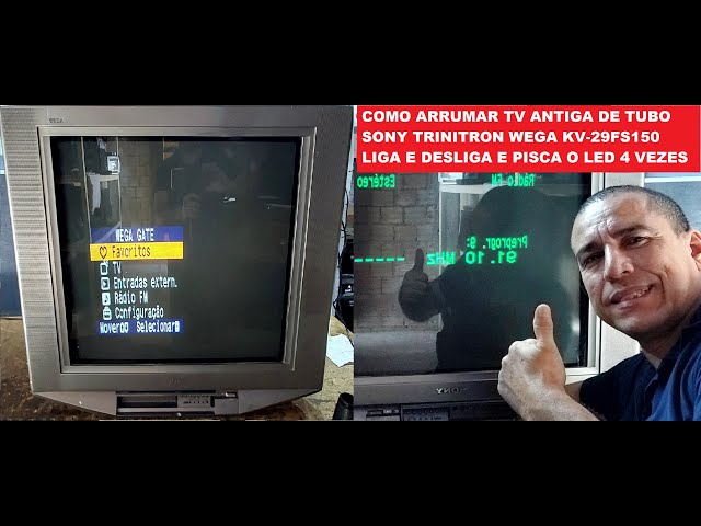 COMO ARRUMAR TV ANTIGA DE TUBO SONY TRINITRON WEGA KV-29FS150 LIGA