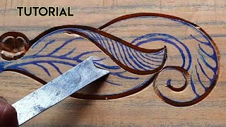 leaf carving ideas|wood carving|tutorial