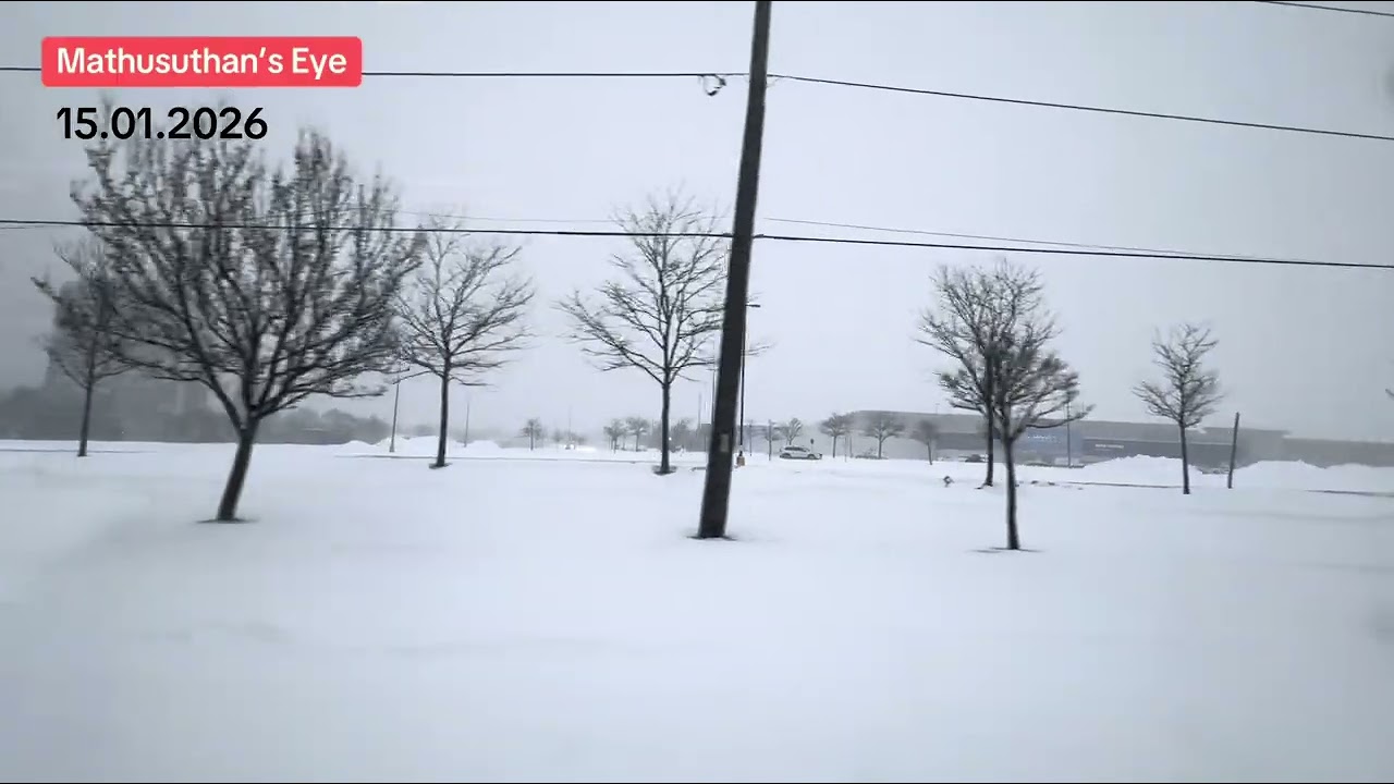 Canada Ontario வில் கடுமையான பனிப்பொழிவு|அதிக விபத்துக்கள்| 20cm ஐ எட்டகூடும்|அவதானம்
