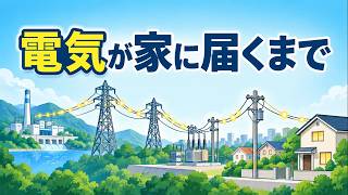 【中学技術】電気が家に届くまで｜送電・変電・配電の流れと電圧をテスト前にわかりやすく解説