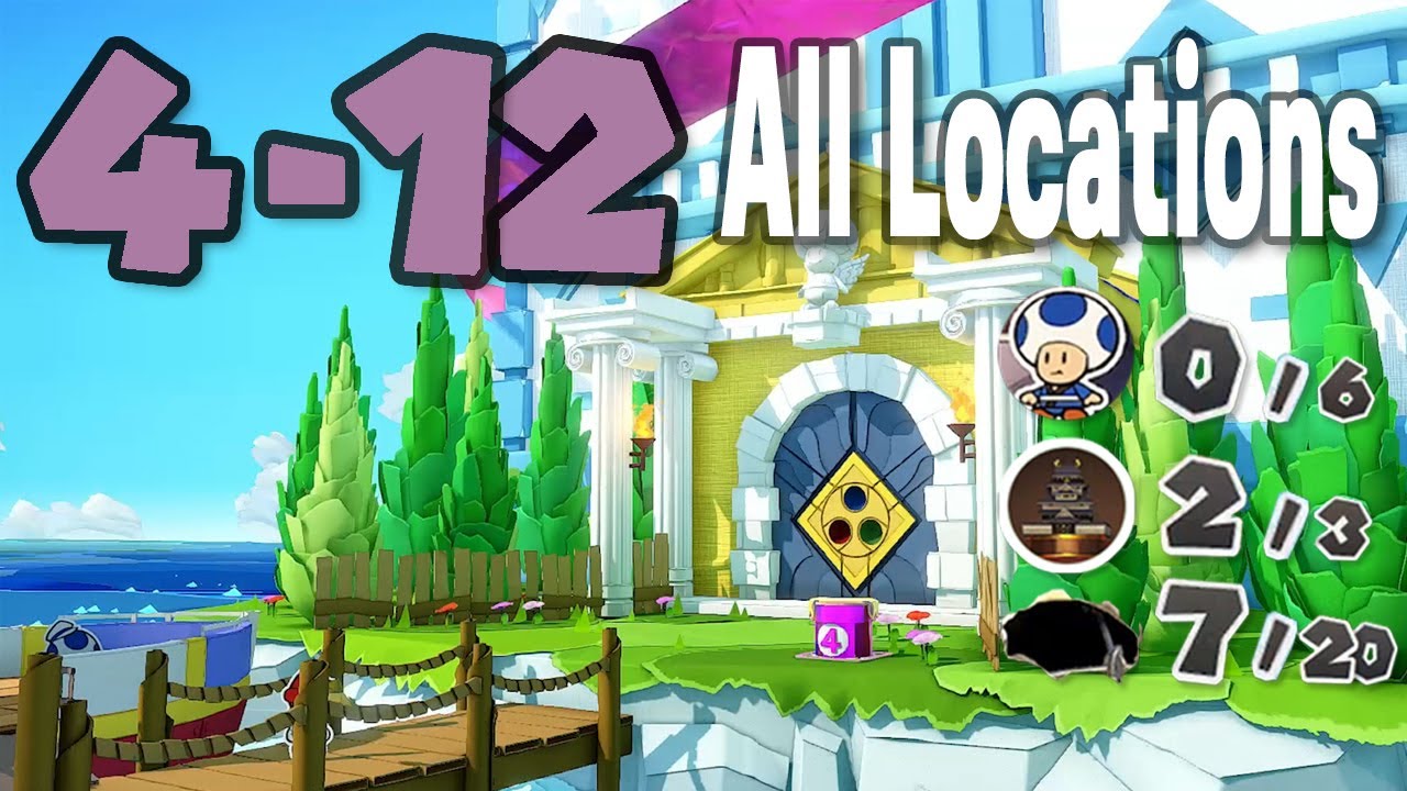 🌠 4-12 Sea Tower - All Toads, Treasures, Holes and Blocks - Paper Mario