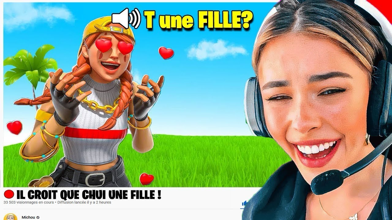 JE ME FAIT PASSER POUR UNE FILLE SUR FORTNITE (il sont fou 😱)￼