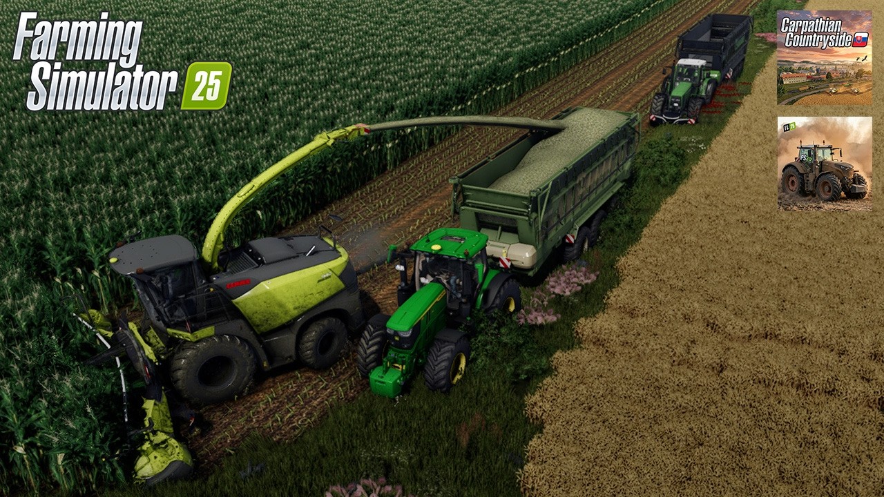 FS25 Карпатская сельская местность | Уборка силоса и пшеницы | ReShade.