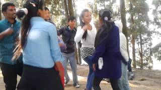 nepali ghirl and boy dancing