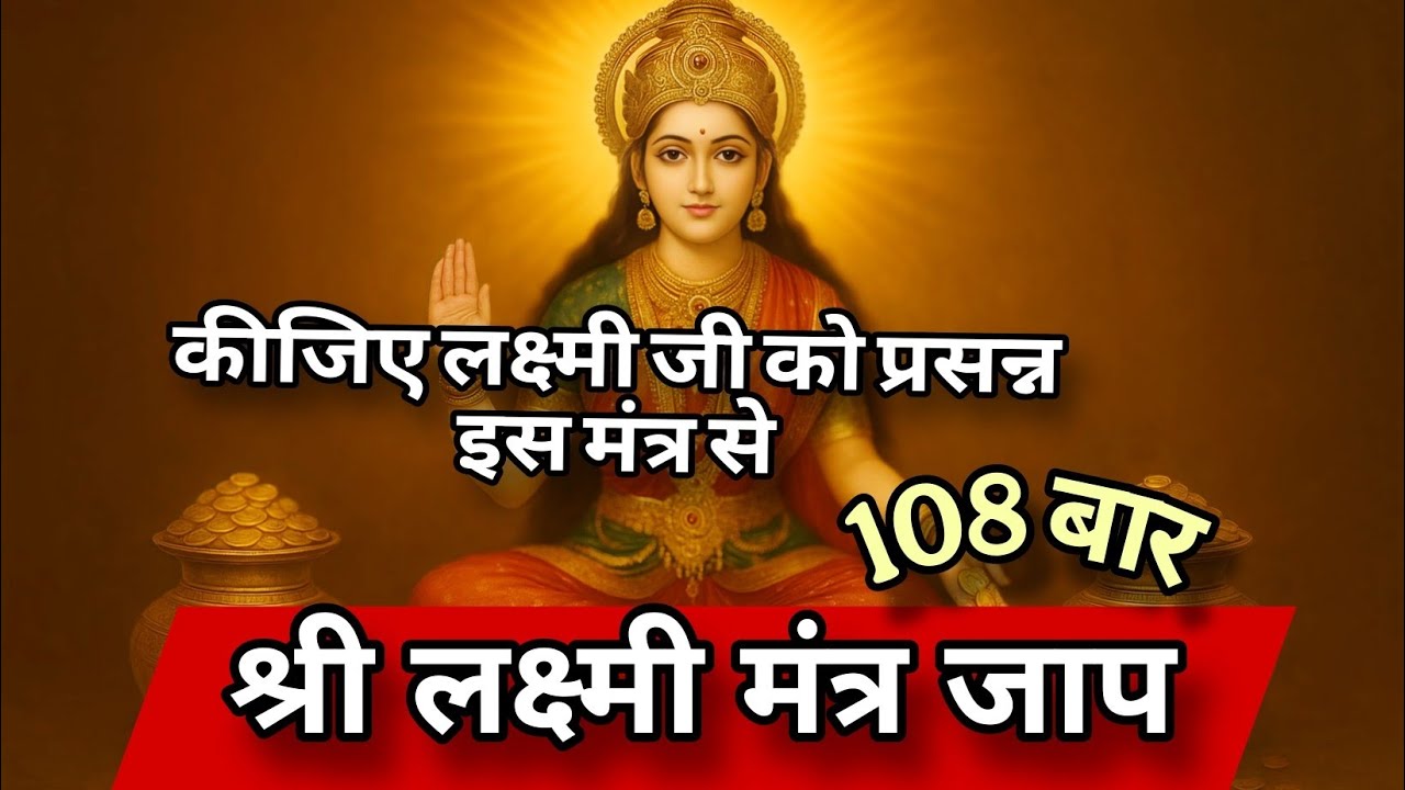 श्री लक्ष्मी मंत्र जाप || Sri Lakshmi Mantra Jaap ||108 बार || 