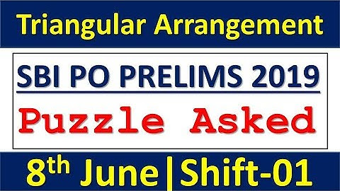 Traingular Seating Arrangement Asked In SBI PO PRE 2019 || 8th June | Shift-01