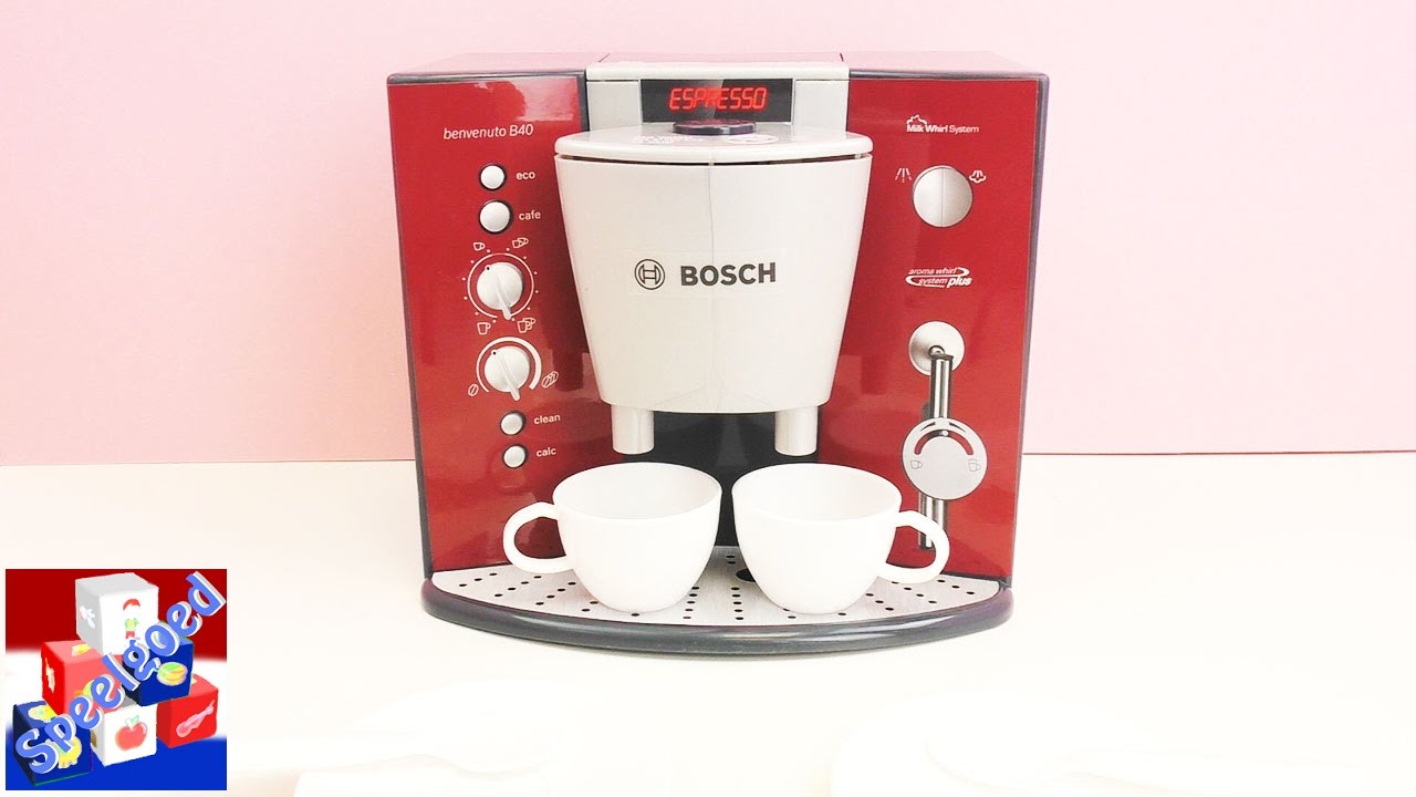 Veranderlijk Haas chatten Bosch koffiezetapparaat Espressomachine | Voor kinderen vanaf 3 jaar | Van  Klein Toys | Unboxing - YouTube