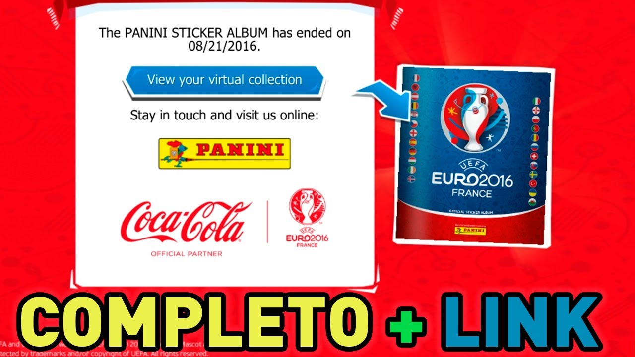 Album Virtual UEFA Euro 2016 Panini Completo Sticker Album