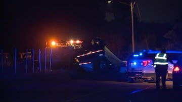 2 injured after 18-wheeler crashes off I-20 at Dead Man