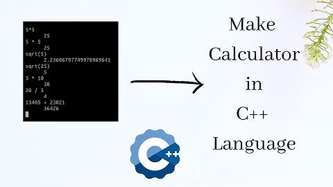 Make calculator in cpp language || C++ language