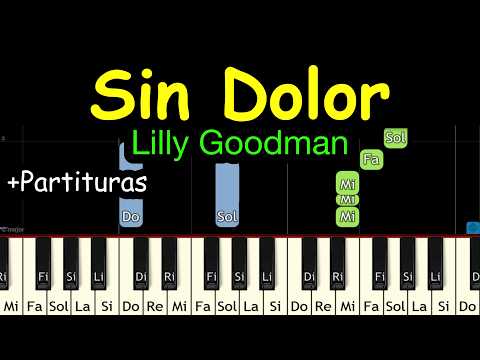 SIN DOLOR Lilly Goodman Piano Tutorial Facil Partitura Acordes Pista