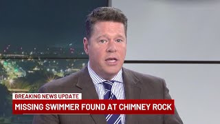 Missing swimmer found at Chimney Rock