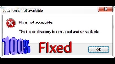 [SOLVED] - The File Or Directory Is Corrupted Or Unreadable Hard Drive Wont Open