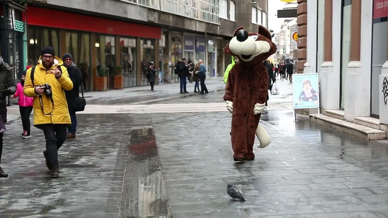 Vučko prošetao gradom povodom 38 godišnjice Zimskih olimpijskih igara u Sarajevu