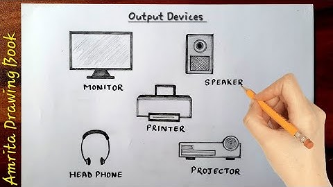 Output devices of computer drawing | Output devices drawing | Computer Parts Drawing easy |