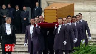 Entrance into St. Peter's Square of casket of Pope Emeritus Benedict XVI