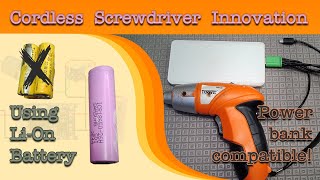 Tuoye Mini Cordless Screwdriver | Converted to Li-on Battery | Power Bank Compatible!