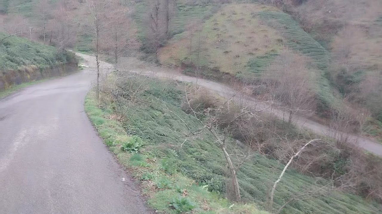 Steep Downhill on a Narrow Mountain Road | Truck POV Rain Drive