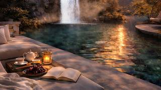 Hidden Waterfall Retreat at Sunset | Peaceful Waterfall & Nature Sounds (10 Hours) screenshot 5