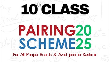 10th Class Mathematics Pairing Scheme 2026 | All Punjab Boards #Exams2026 #10thClassPairingScheme
