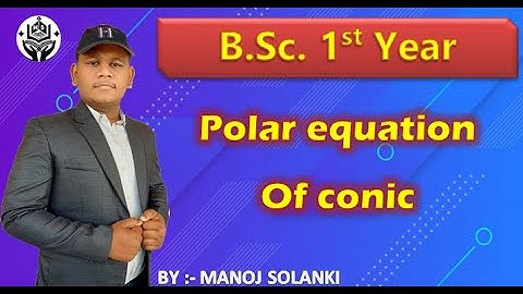 Polar equation of conic || M.S.maths
