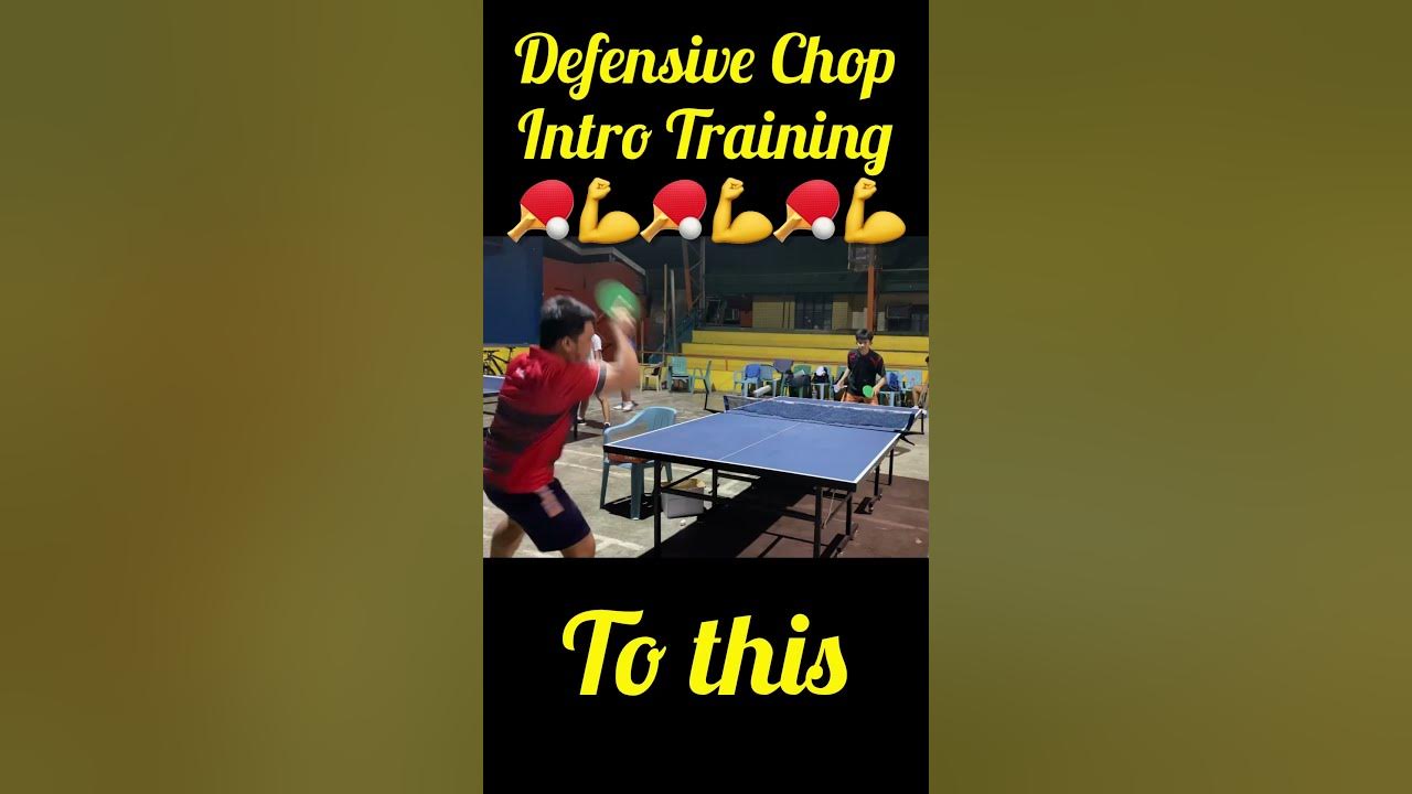 Table Tennis Defensive Chop Training pingpong tabletennis 
