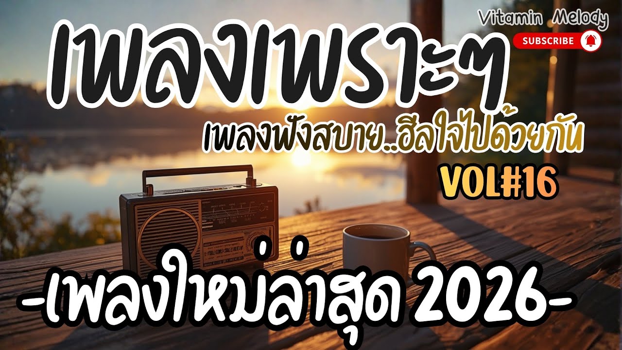 💊🎧VOL#16 | รวมเพลงไทยฟังสบาย เพลงรักฮีลใจไปด้วยกัน |Vitamin Melody เพลงชิลล์ร้านกาแฟ ฟังเพลินทั้งวัน