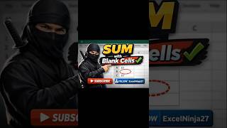 Excel SUM Blank Cells Trap 😱 (Part 2 – The Hidden Formula) #sum #excel #sumif #excelshortcuts