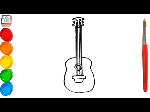 Vẽ Hình #244: Vẽ Cây Đàn Guitar | How To Draw A Guitar - Youtube