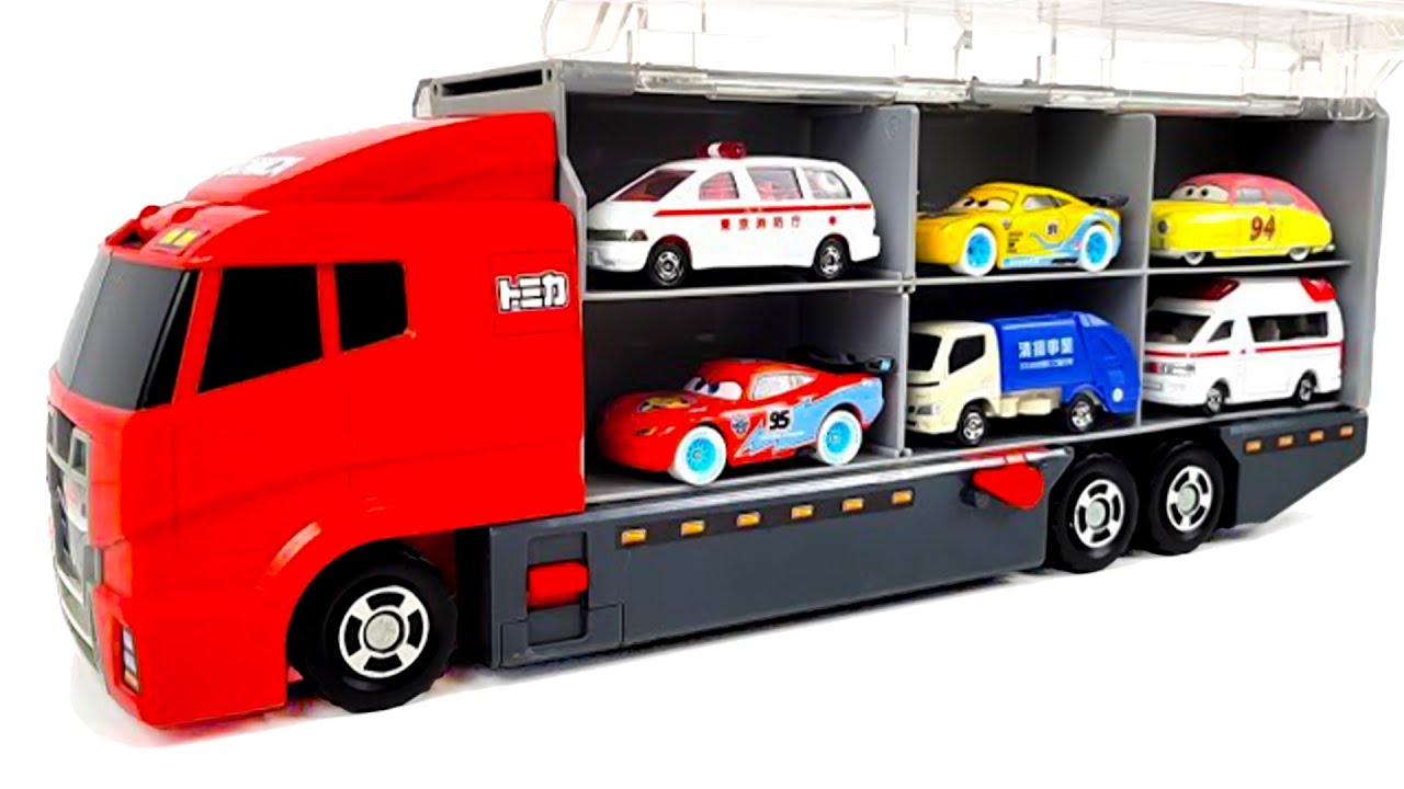 トミカ☆はたらくくるま開封＆コンボイ収納 | Tomica Work Vehicles Unboxing & Loading into Convoy!