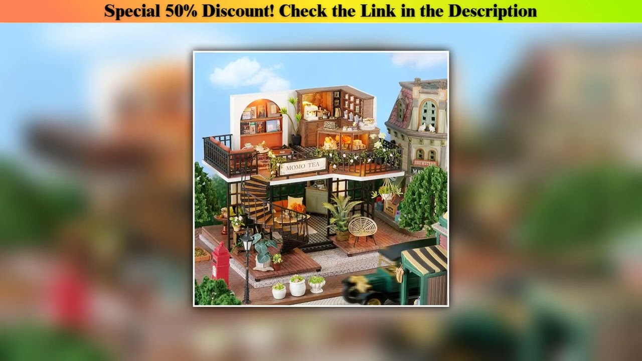 First Look Cutebee Diy Dollhouse Miniature Furniture Doll House Building Kit with Lights Dust Cover