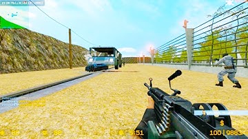 Counter Strike Source - Zombie Escape Mod online gameplay on ze_jurassicpark map