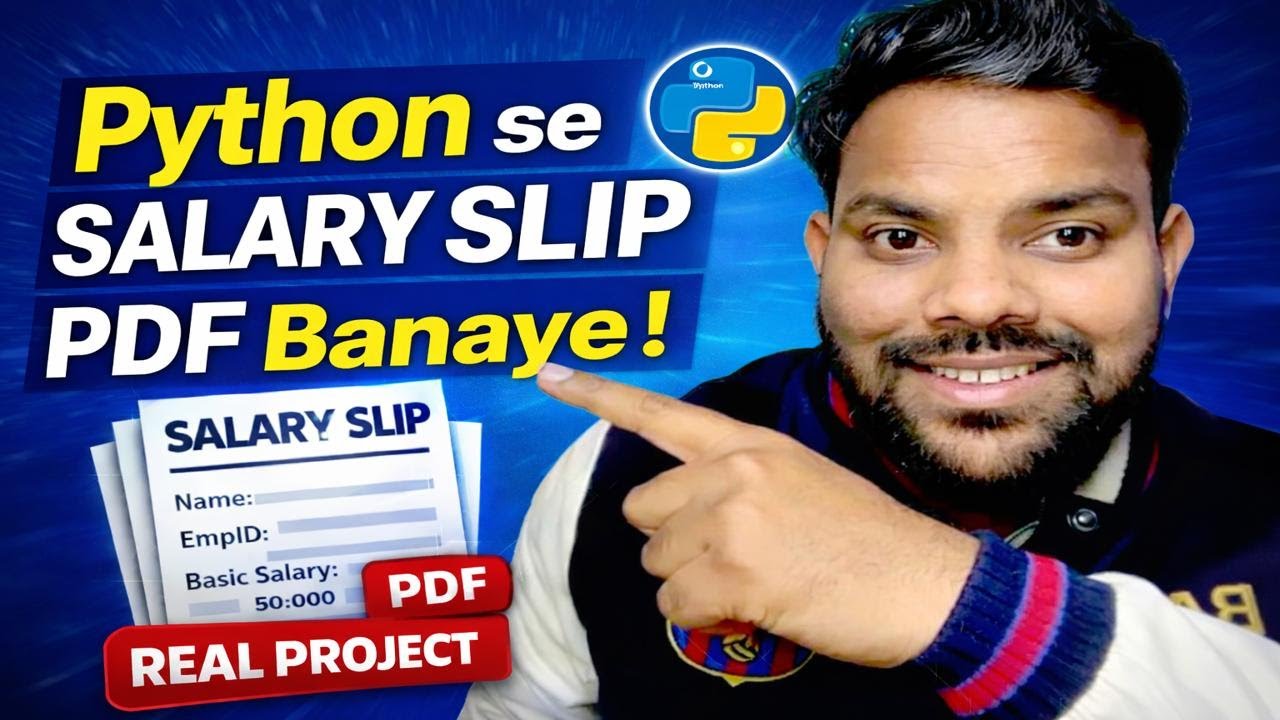Python se Salary Slip PDF Kaise Banaye? | Real Office Automation Project