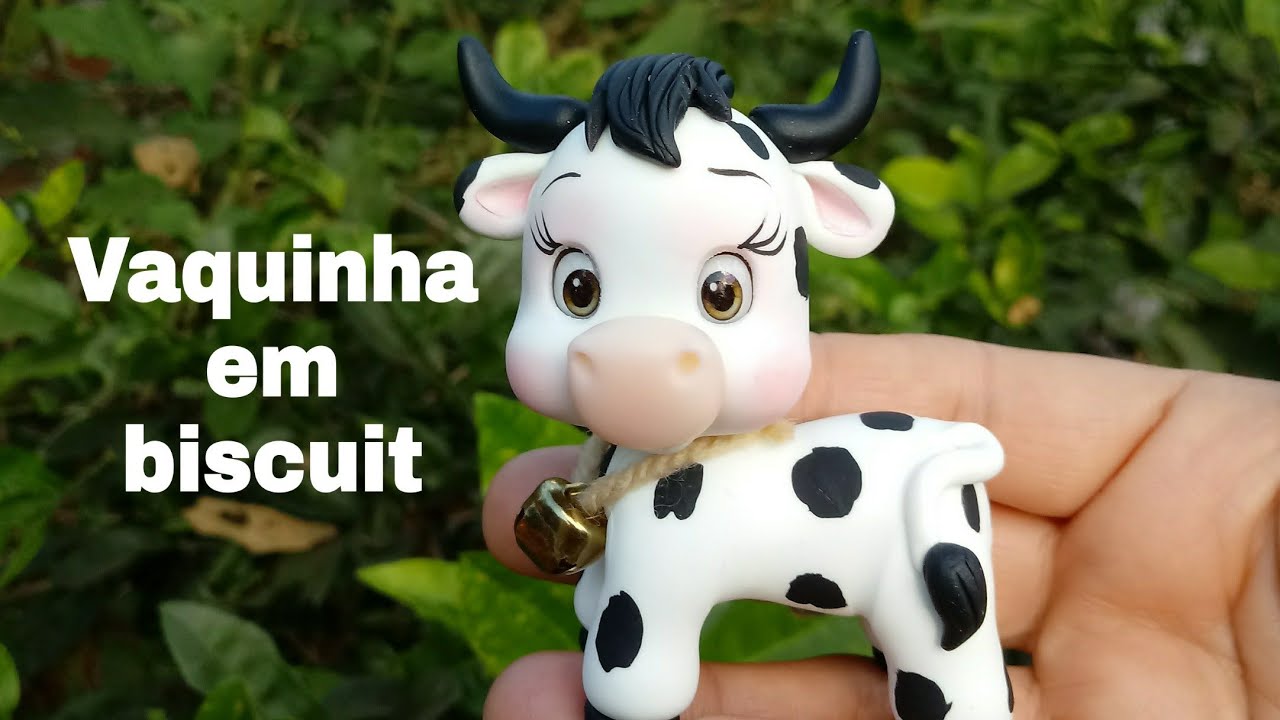 Vaquinha em biscuit toda manual