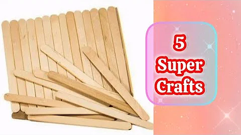 5 easy craft ideas with icecream sticks || ice-cream sticks craft ideas 
