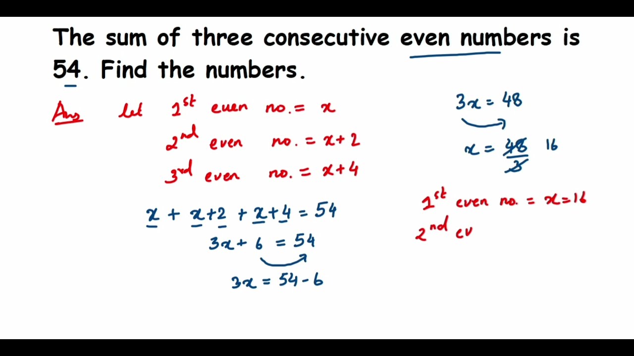 the-sum-of-three-consecutive-even-numbers-is-54-find-the-numbers-class-8-math-linear-equation