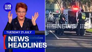 Hanson defends White Australia Policy reference; Driver armed with gun arrested | 9 News Australia