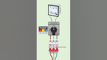 Voltmeter Connection with Selector Switch to measure 3 Phase Voltage @ElectricalTechnician