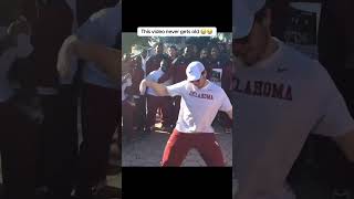 Baker Mayfield hit that 🤣🕺(via Jessica.coody/X)