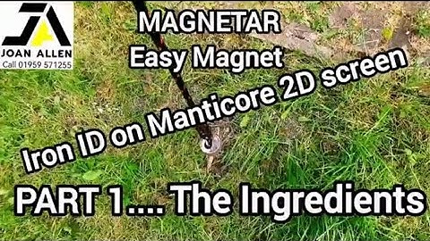 Part 1 #minelab #manticore  showing iron ID on 2D screen Part 1 of several videos